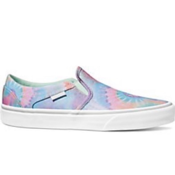 vans asher tie dye slip on